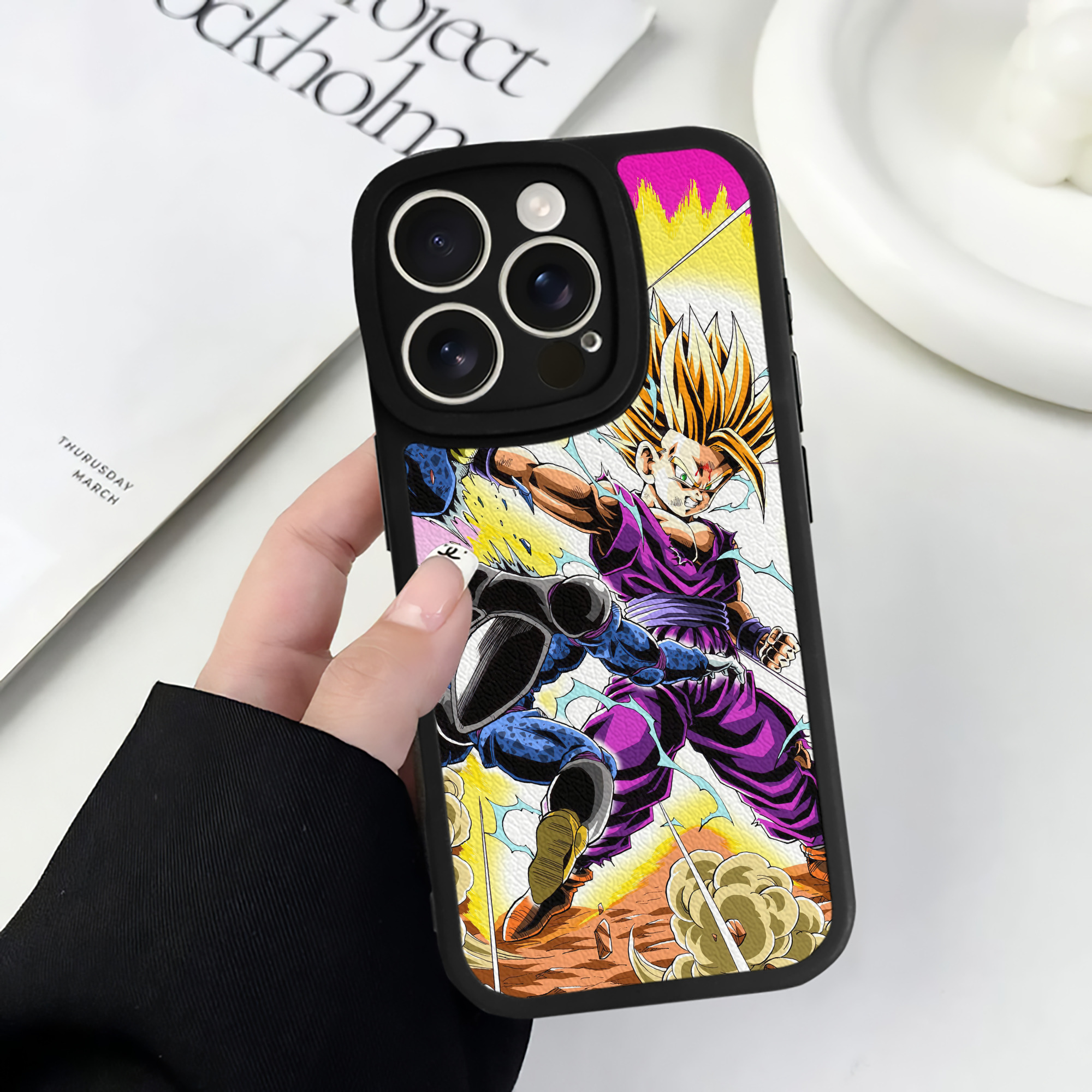（画像用） ドラゴンボール DRAGON BALL 【iPhone 16シリーズ対応】シリコンスマホケース（レザー調） 材質：シリコン